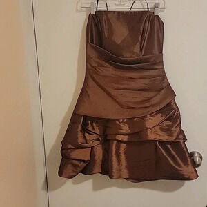 Narianna DRESS Strapless Medium Brown PROM Dress Coquette Fairycore  NWT